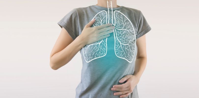 A picture showing where asthma affects the body.